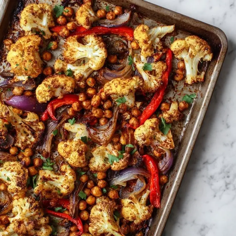 Golden Cauliflower & Chickpea Bake: Bold Flavors, One-Pan Ease